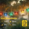 SALCAR 5m Solar Lichterkette Aussen Schmetterling Bunt Bild 4