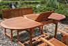 Garden Pleasure Garten Tisch Stockholm Eukalyptus Holz Esstisch oval ausziehbar Bild 3