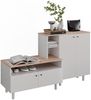 Flurschrank Elano Weiß/Eiche 140x80 cm Vicco Bild 5