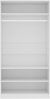 vidaXL '800225' Kleiderschrank, Spanplatte, Weiß, 100 × 50 × 200 cm Bild 5