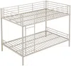 Vente-unique - DUOTIS Bett MetallMetall Beige - B 126 cm x H 160 cm x L 198 cm Bild 5