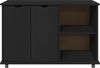 vidaXL Rollschrank Schwarz 100 x 39 x 65,5 cm Massivholz Kiefer 42028387 Bild 5