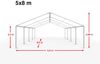 Toolport Partyzelt Pavillon, PE Plane 450 N weiß, 5x8 m Bild 5