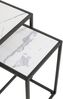Satztisch >55384< (2-teilig) in schwarz, weiß - 33x50x33 und 28x43x28 (BxHxT) Bild 5