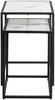 Satztisch >55384< (2-teilig) in schwarz, weiß - 33x50x33 und 28x43x28 (BxHxT) Bild 3