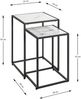 Satztisch >55384< (2-teilig) in schwarz, weiß - 33x50x33 und 28x43x28 (BxHxT) Bild 2