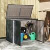 vidaXL Gartenlagerbox Schwarz 151,5 x 82 x 110,5 cm Stahl 42011283 Bild 4