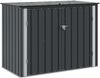 vidaXL Gartenlagerbox Schwarz 151,5 x 82 x 110,5 cm Stahl 42011283 Bild 2