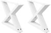 vidaXL Couchtischbeine 2 Stk. Weiß 50x(30-31,3) cm Stahl 4012685 Bild 2