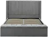 Vente-unique - DOUINO Bett Stoff Grau - B 245 cm x H 120 cm x L 182 cm Bild 5