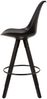2er Set Barhocker Schwarz Kunstleder / Massivholz | Design Barstuhl Skandinavisch 2 Stück mit schwarzen Beinen | Tresenhocker mit Lehne Sitzhöhe 77 cm Bild 5