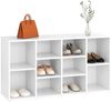 vidaXL Schuhbank Weiß 103x30x55 cm Holzwerkstoff 803290 Bild 3