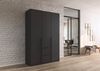 OTTO home Drehtürenschrank Kleiderschrank Schrank Garderobe AGORDO mit Dekor- oder Hochglanzfront (in zwei Griff-Farben, Breite 136 cm) mit Außenschubkästen, Serie in 7 Breiten und 2 Höhen MADE IN GERMANY Bild 2