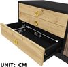 TV-Schrank 180×50×38 cm, Schwarz und Holz,modernes Design, viel Stauraum Bild 3