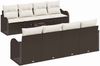 vidaXL Gartensofa-set Braun 55 x 55 x 37 cm Poly-Rattan 3345628 Bild 2