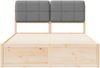 vidaXL Bettgestell mit gepolstertem Kopfteil Hellgrau 140 x 190 cm 3398199 Bild 5