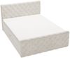 GRAINGOLD Lunaris Doppelbett 160x200, Boxspringbett mit Kopfteil, zwei Bettkästen, Velour-Stoff, Creme Bild 2