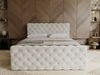 GRAINGOLD Lunaris Doppelbett 160x200, Boxspringbett mit Kopfteil, zwei Bettkästen, Velour-Stoff, Creme Bild 3