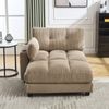 1-Sitzer Relaxsessel B 140 x T 112 x H 81 cm aus Cordstoff in Khaki mit USB-Anschluss Bild 4