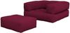Karup Design Cube Futonsessel mit Hocker 90x190 cm Bordeaux 815710090190 Bild 5