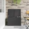 vidaXL Gartenlagerkissenbox Stahl 80 x 50,5 x 50 cm 180 Schwarz 874567 Bild 4