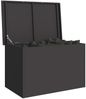 vidaXL Gartenlagerkissenbox Stahl 80 x 50,5 x 50 cm 180 Schwarz 874567 Bild 3