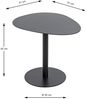 Beistelltisch >59539< in schwarz, Stahlrohr, Metall - 51x42x41cm (BxHxT) Bild 2