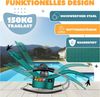 KESSER® Sonnenliege Relaxliege Schwungliege | Gartenliege | Gartenstuhl | Liegestuhl | Schaukelsessel | ergonomische Relaxsessel | Kopfkissen | wetterfest | 150 kg Belastung | Petrolgrün Bild 4