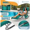 KESSER® Sonnenliege Relaxliege Schwungliege | Gartenliege | Gartenstuhl | Liegestuhl | Schaukelsessel | ergonomische Relaxsessel | Kopfkissen | wetterfest | 150 kg Belastung | Petrolgrün Bild 3