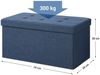 Sitzbank mit Stauraum, 76 cm, klappbare Sitztruhe, Aufbewahrungsbox, Fußbank, Dunkelblau Bild 5
