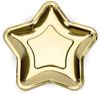 partydeco Pappteller, Pappteller in Stern Form 23cm gold 6er Set Bild 2