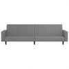 vidaXL Schlafsofa 2-Sitzer Grau Kunstleder 375953 Bild 5