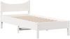 vidaXL Massivholzbett ohne Matratze Weiß 75x190 cm Kiefernholz 844758 Bild 3