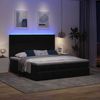 vidaXL Ottoman-Bett mit Matratzen & LEDs Schwarz 200x200 cm Samt 3314629 Bild 3