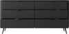 AX LIVING Kommode schwarz mit Schubladen Vespasia 163 6S 163,2cm Bild 4