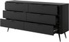AX LIVING Kommode schwarz mit Schubladen Vespasia 163 6S 163,2cm Bild 5