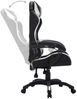 Gaming-Stuhl mit RGB LED-Leuchten Weiß und Schwarz Kunstleder, Ausstattung: ohne Fußstütze, Mit Beleuchtung [288001] Bild 5