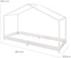 roba Hausbett 90 x 200 cm + Lattenrost + Matratze safe asleep® - Bodentiefes Kinderbett nach Montessori Prinzip - Erweiterbar mit Hausbettbezug - Holz weiß lackiert Bild 4