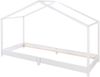 roba Hausbett 90 x 200 cm + Lattenrost + Matratze safe asleep® - Bodentiefes Kinderbett nach Montessori Prinzip - Erweiterbar mit Hausbettbezug - Holz weiß lackiert Bild 2