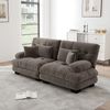 Sofa aus Chenille mit modularem Design, braun Bild 2