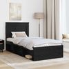 vidaXL Bettrahmen Schwarz 90 x 200 cm Massives Kiefernholz 3410137 Bild 3