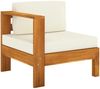 vidaXL 3-Sitzer-Gartensofa mit Cremeweißen Auflagen Massivholz Akazie 3057927 Bild 3
