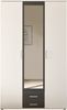 'Hanau' Kleiderschrank, weiß/graphit Bild 2