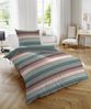 Westminster Feinbiber Bettwäsche 135x200 Streifen petrol grau rosa 173092-57 Bild 5