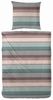 Westminster Feinbiber Bettwäsche 135x200 Streifen petrol grau rosa 173092-57 Bild 4