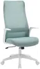 Vente-unique - LATYRA Office chair Stoff BlauWeiß - B 63 cm x H 118 cm110 cm x L 59,5 cm Bild 3