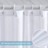 Furlinic Duschvorhang Textil Anti-schimmel Wasserdicht Waschbar Weiß Grün Bild 2
