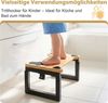 Yorbay Badhocker Toilettenhocker aus Massivholz, 3-fach verstellbar, klappbar, bis 226 kg – für Kinder & Erwachsene Bild 4