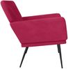 vidaXL Sitzbank Weinrot 108x79x79 cm Samt 351386 Bild 4