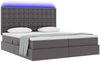 vidaXL Bett mit Stauraum und LED Grau 180 x 200 cm Kunstleder 3372815 Bild 3